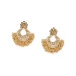 Women's Rose Gold Plated Alloy Earrings (Gold)