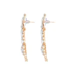 Women's Rose Gold Plated Alloy Earrings (White)