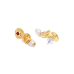 Women's Rose Gold Plated Alloy Necklace & Earings Set (Gold)