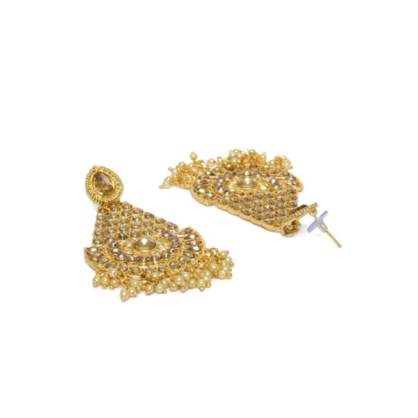 Women's Rose Gold Plated Alloy Earrings (Gold)