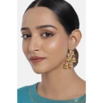 Women's Rose Gold Plated Alloy Earrings (White)