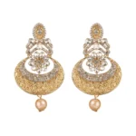 Women's Rose Gold Plated Alloy Earrings (White)