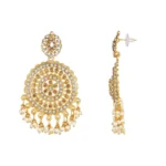 Women's Rose Gold Plated Alloy Earrings (White)