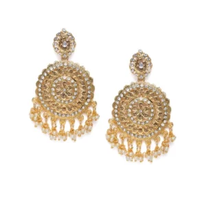 Women's Rose Gold Plated Alloy Earrings (White)