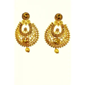 Women's Rose Gold Plated Alloy Earrings (Gold)