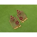 Women's Rose Gold Plated Alloy Earrings (Gold & Pink)
