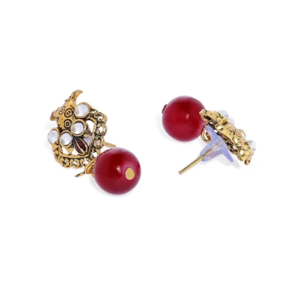 Women's Rose Gold Plated Alloy Necklace & Earings Set (Multicolor)