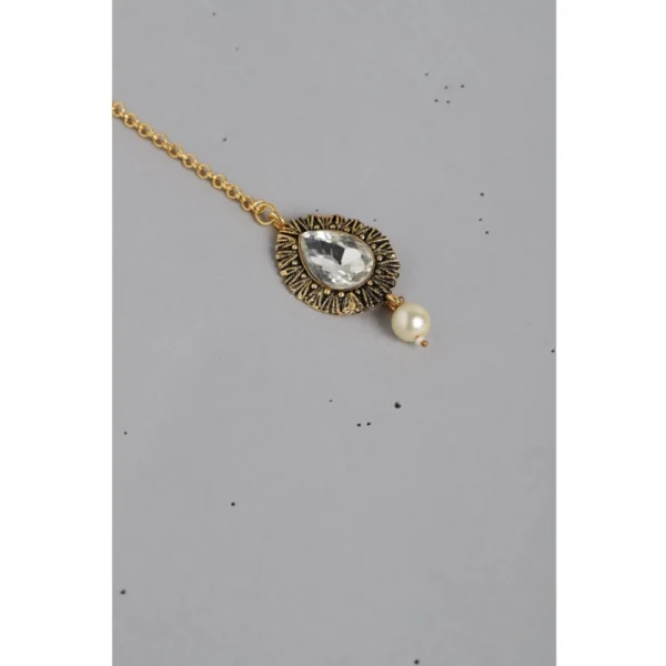Women's Rose Gold Plated Alloy Necklace & Earings Set (Multicolor)
