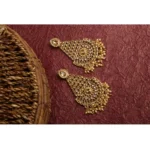 Women's Rose Gold Plated Alloy Earrings (Gold)
