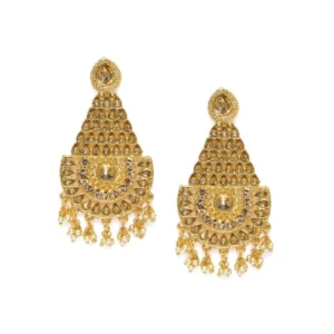 Women's Rose Gold Plated Alloy Earrings (Gold)
