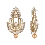 Women's Rose Gold Plated Alloy Earrings (White)