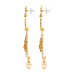 Women's Rose Gold Plated Alloy Earrings (White)