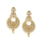 Women's Rose Gold Plated Alloy Earrings (White)