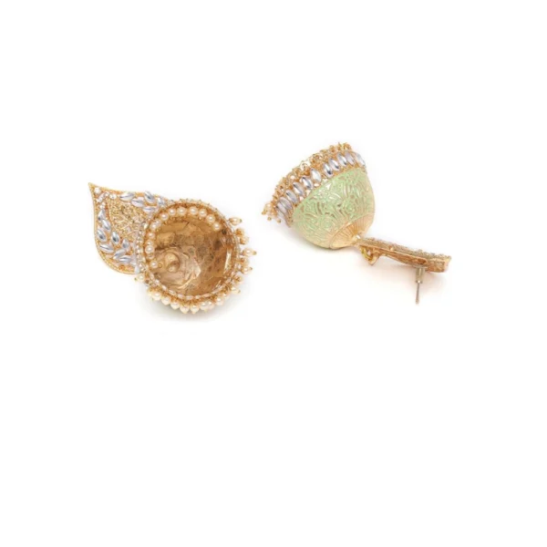 Women's Rose Gold Plated Alloy Earrings (White)