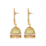 Women's Rose Gold Plated Alloy Earrings (White)