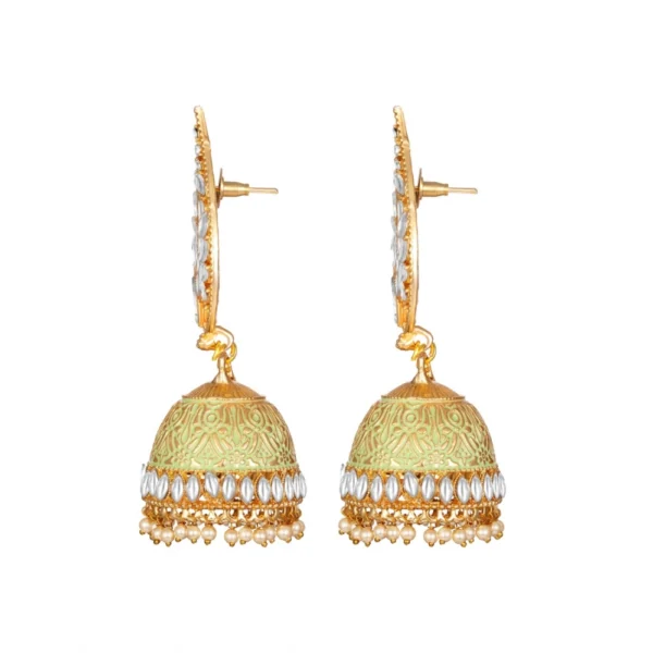 Women's Rose Gold Plated Alloy Earrings (White)