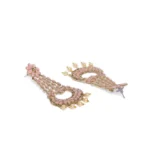 Women's Rose Gold Plated Alloy Earrings (Pink)