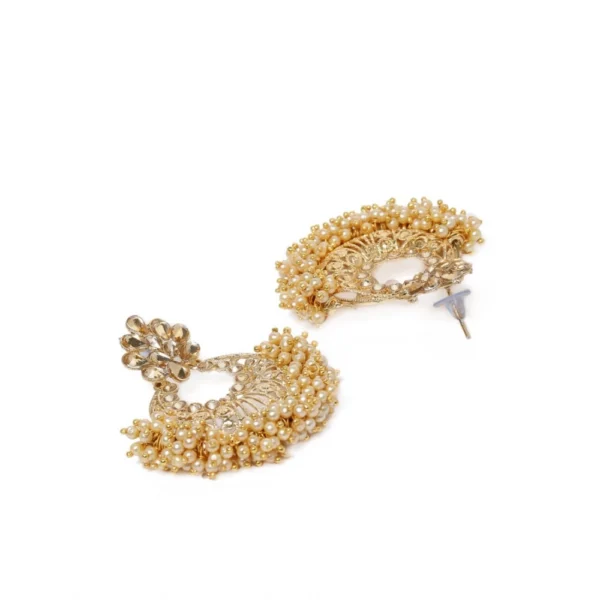 Women's Rose Gold Plated Alloy Earrings (Gold)