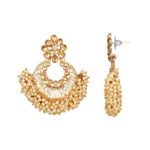 Women's Rose Gold Plated Alloy Earrings (Gold)