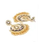 Women's Rose Gold Plated Alloy Earrings (White)