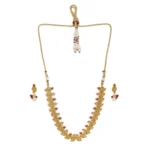 Women's Rose Gold Plated Alloy Jewellery Set (Red & White)