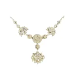 Women's Rose Gold Plated Alloy Matha Patti (White)