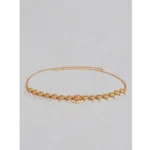 Women's Rose Gold Plated Alloy Hip Belt Kamarband (Red & Green)
