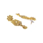 Women's Rose Gold Plated Alloy Necklace & Earings Set (Gold)