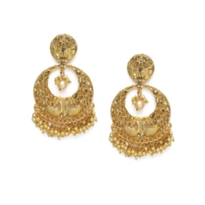 Women's Rose Gold Plated Alloy Earrings (Gold)
