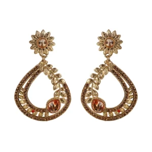 Women's Rose Gold Plated Alloy Earrings (Gold)