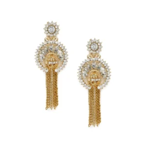 Women's Rose Gold Plated Alloy Earrings (White)
