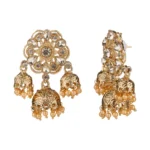 Women's Rose Gold Plated Alloy Earrings (White)