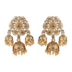Women's Rose Gold Plated Alloy Earrings (White)