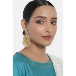 Women's Rose Gold Plated Alloy Earrings (White)