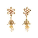 Women's Rose Gold Plated Alloy Earrings (Gold)