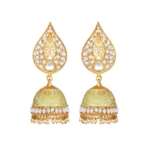 Women's Rose Gold Plated Alloy Earrings (White)