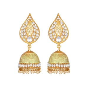 Women's Rose Gold Plated Alloy Earrings (White)