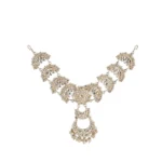 Women's Rose Gold Plated Alloy Matha Patti (White)