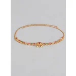 Women's Rose Gold Plated Alloy Hip Belt Kamarband (Red & Green)