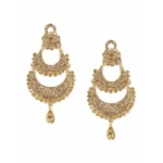 Women's Rose Gold Plated Alloy Earrings (Gold)