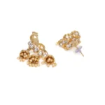 Women's Rose Gold Plated Alloy Earrings (White)