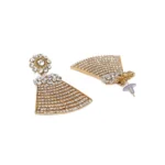 Women's Rose Gold Plated Alloy Earrings (White)