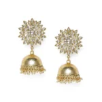 Women's Rose Gold Plated Alloy Earrings (White)