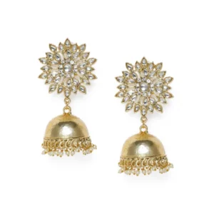 Women's Rose Gold Plated Alloy Earrings (White)