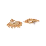Women's Rose Gold Plated Alloy Earrings (Orange)
