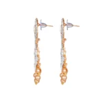 Women's Rose Gold Plated Alloy Earrings (White)