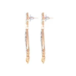 Women's Rose Gold Plated Alloy Earrings (White)