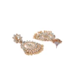 Women's Rose Gold Plated Alloy Earrings (White)