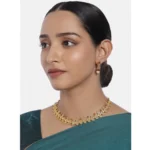 Women's Rose Gold Plated Alloy Jewellery Set (Red & White)