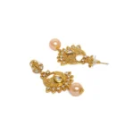 Women's Rose Gold Plated Alloy Necklace & Earings Set (Gold)
